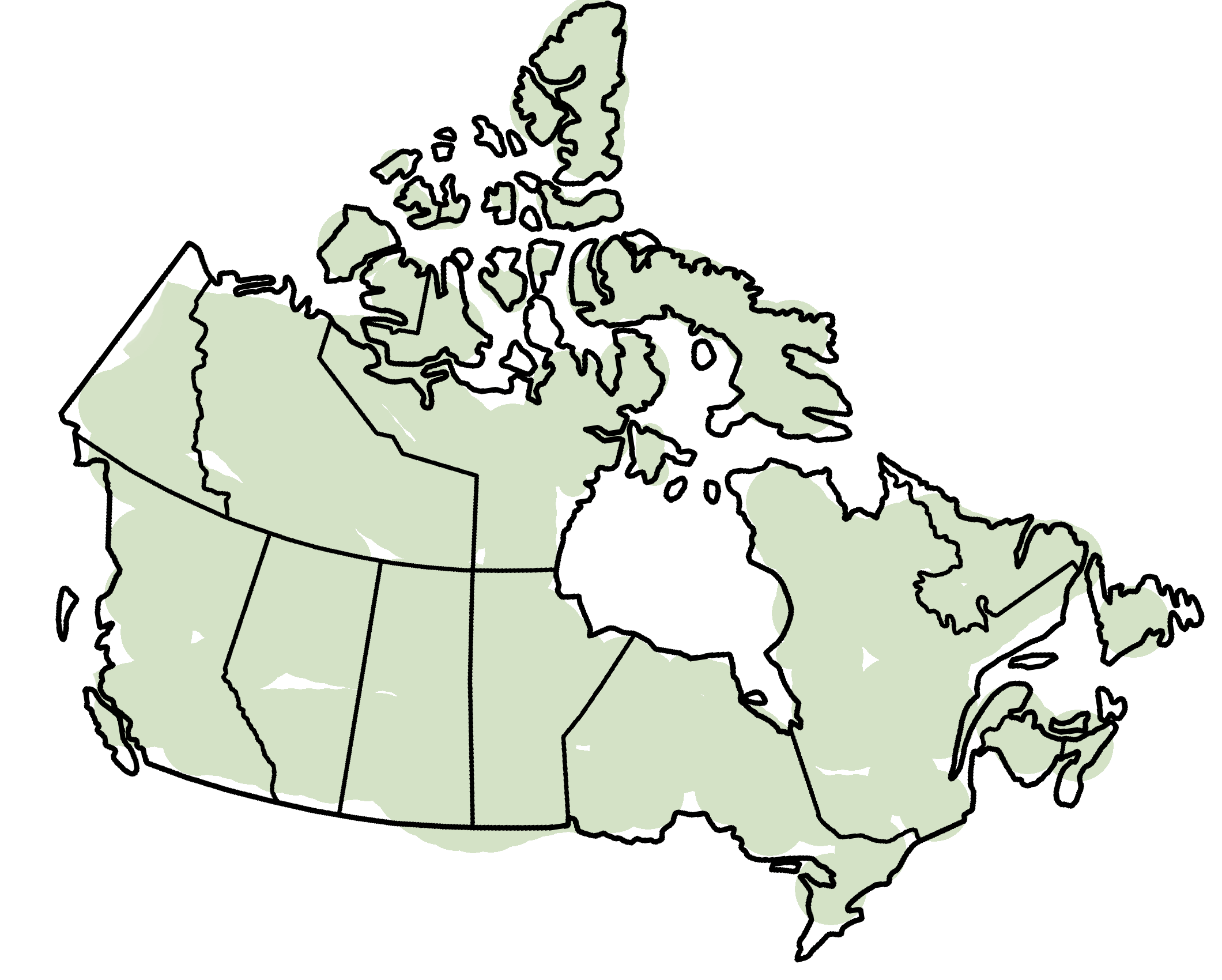 Animated map of Canada