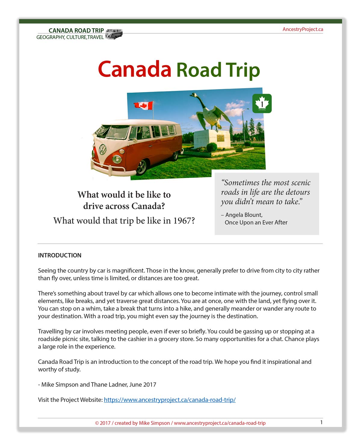 Canada Road Trip PDF preview